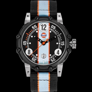 Luxury BRM BT6-46 Gulf Black PVD Titanium Watch replica